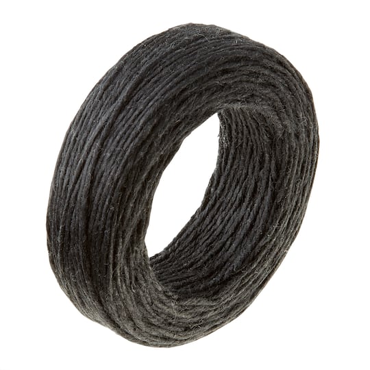 Black Waxed Linen Cord by Bead Landing&#x2122;
